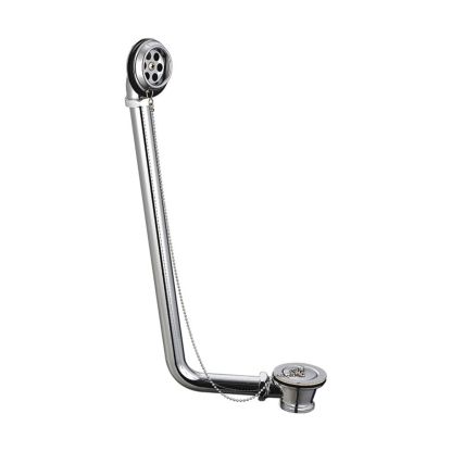 11/2" Exposed Bath Waste c/w Solid Plug & Chain For Freestanding Baths