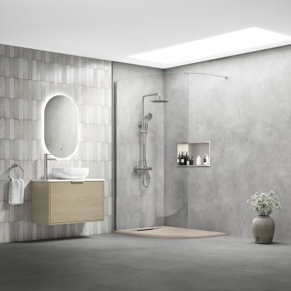 Emmi Curved Wetroom Panel Profile & Bracing Bar Kit