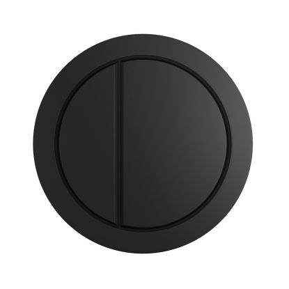 Solution Round Dual Flush Button Black Matt