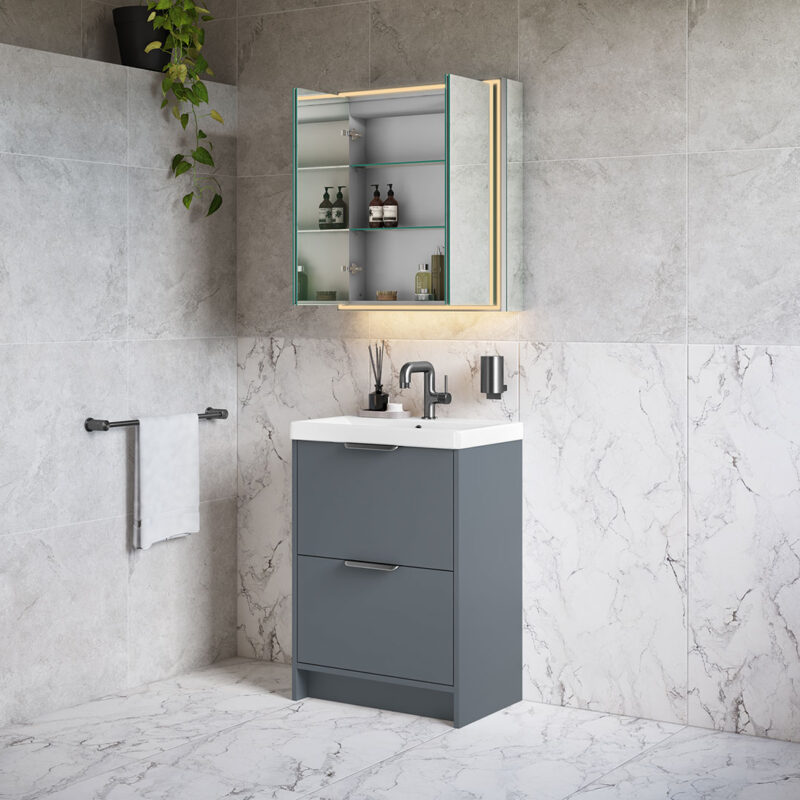 Maya LED Mirror Cabinet - Image 13