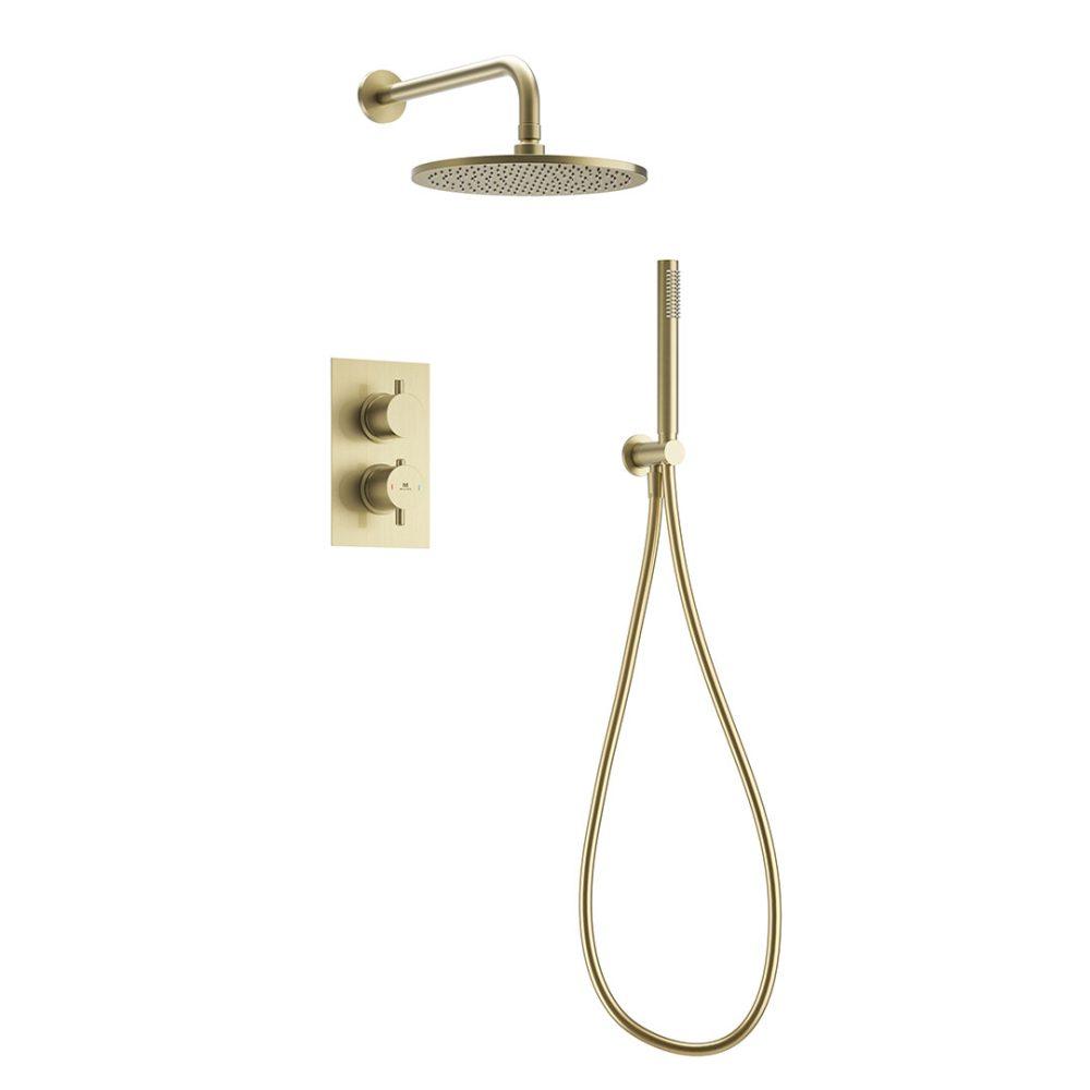 Brushed Brass Shower Kit 1 MyLife Bathrooms