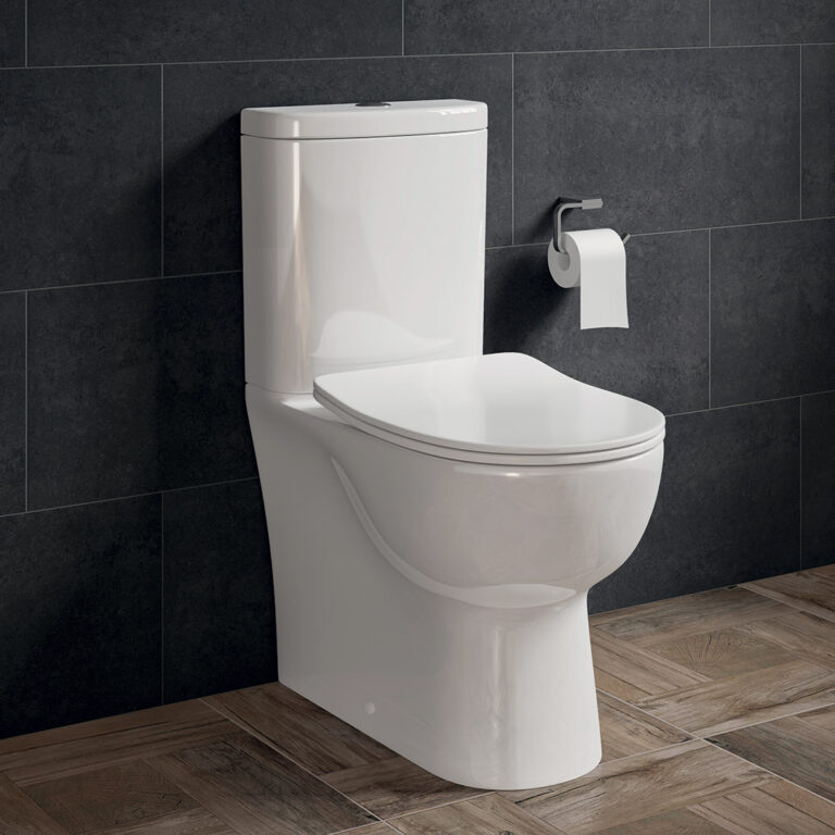 Finley Fully Enclosed Toilet Pan, Cistern & Slim Soft Close Seat ...