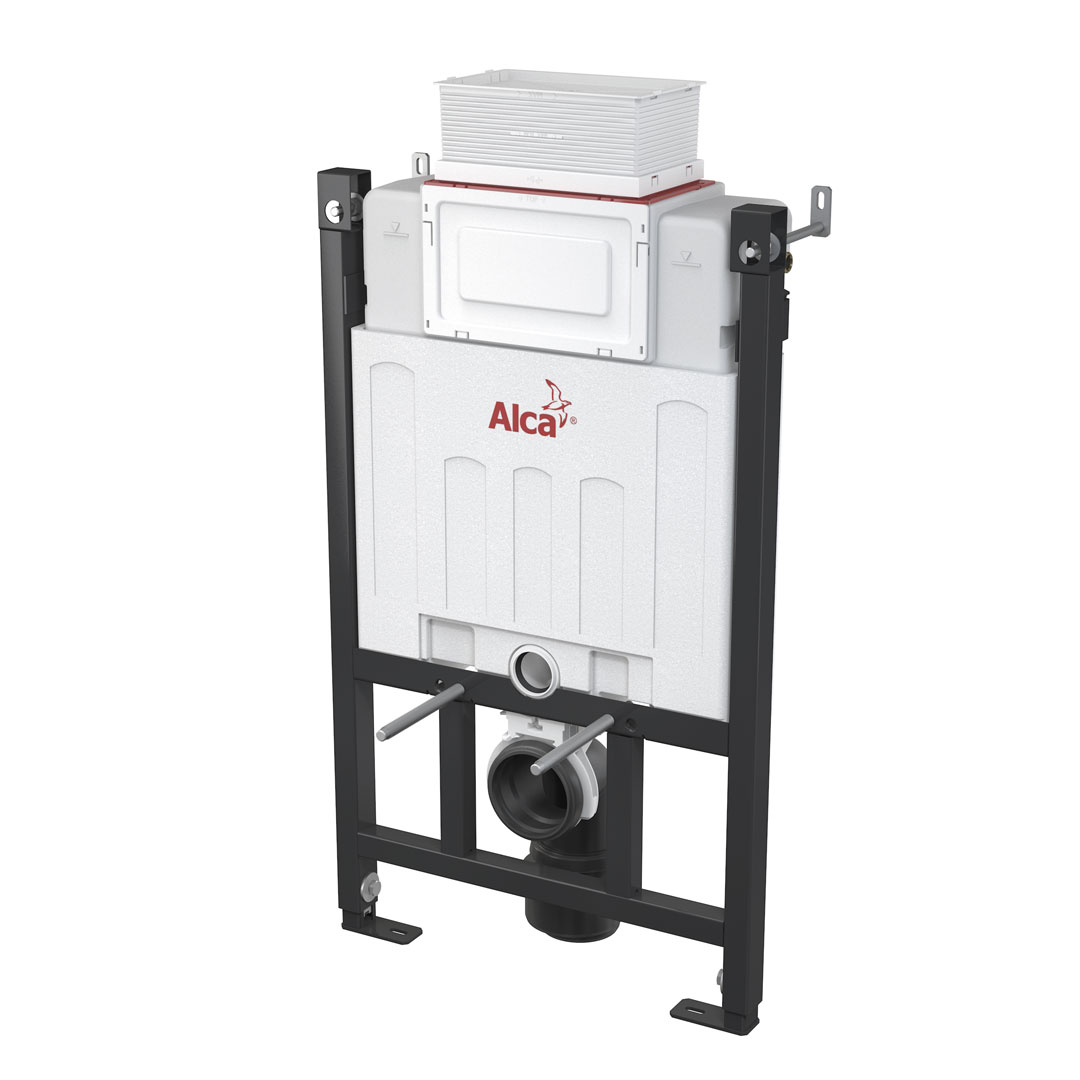 concealed flush tank with frame