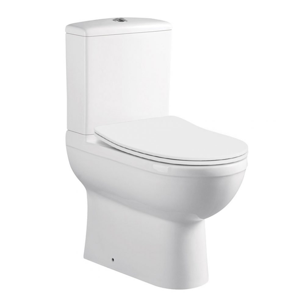 Refine Fully Enclosed Toilet Pan, Cistern & Slim Soft Close Seat ...