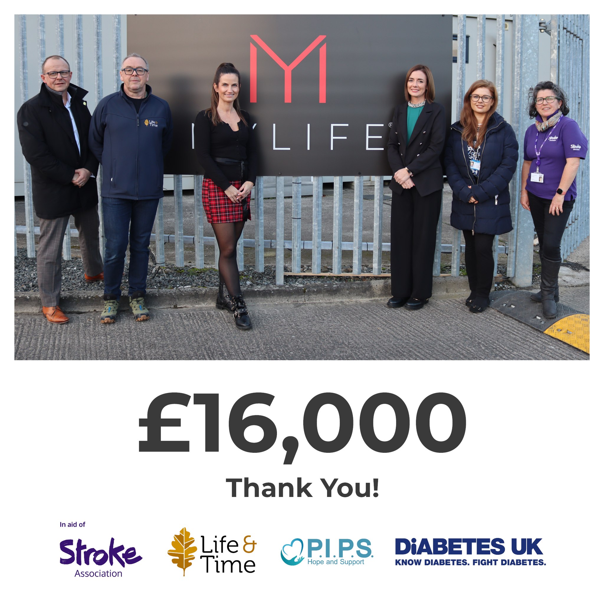 £16,000 Raised for MyLife Charity Partners
