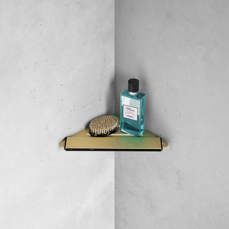 Corner Shower Shelf & Wiper - Image 10