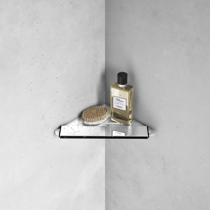 Corner Shower Shelf & Wiper - Image 6