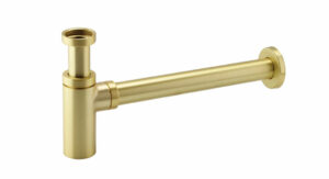 Minimal Round Bottle Trap Brushed Brass