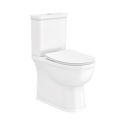 Farnham Fully Enclosed Toilet Pan, Cistern & Slim Soft Close Seat