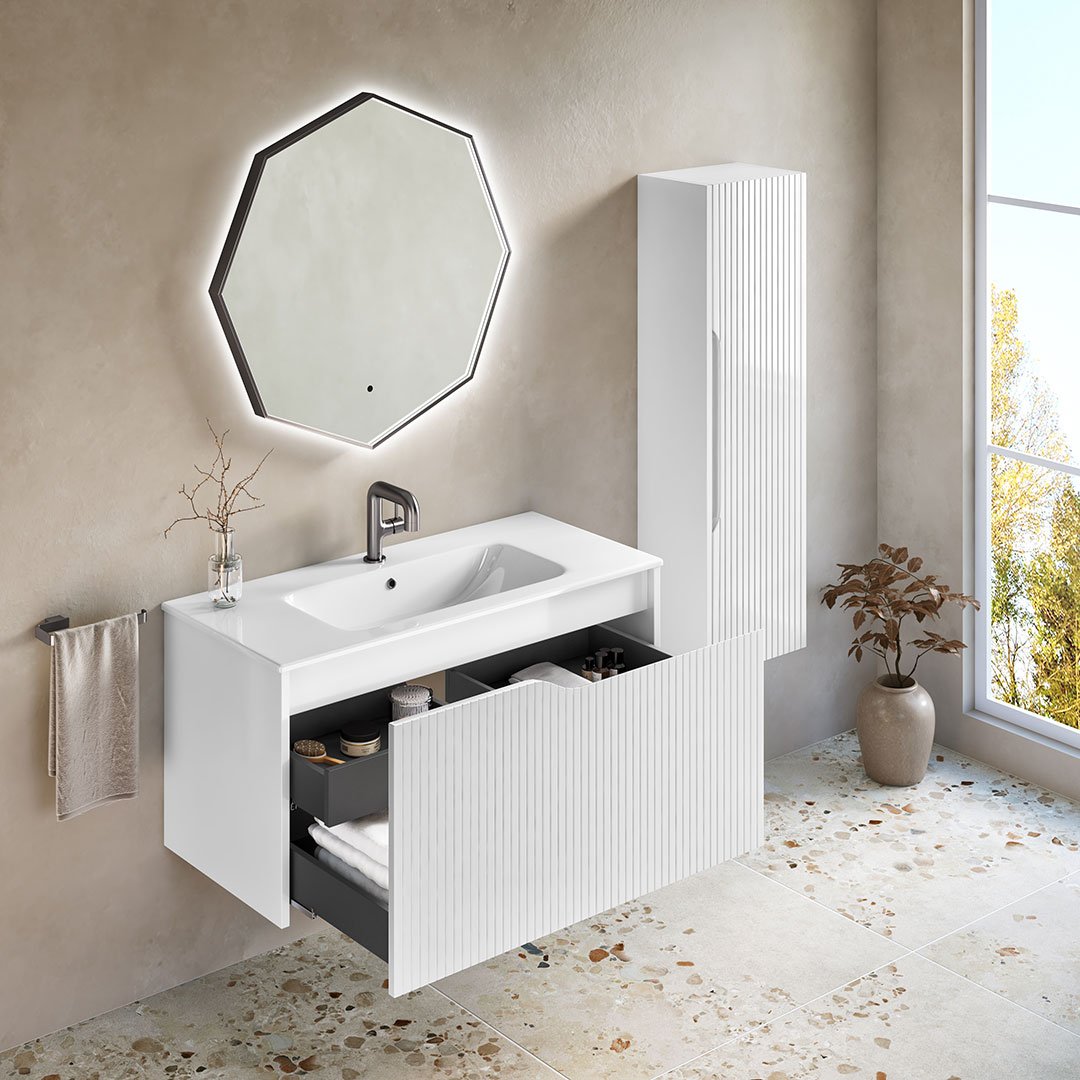 Serra 1000mm Fluted Wall Unit - Image 9