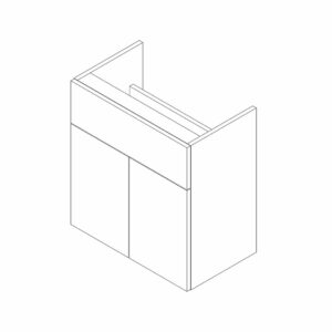 Stockton Standard 600mm 2 Door Basin Unit Kit